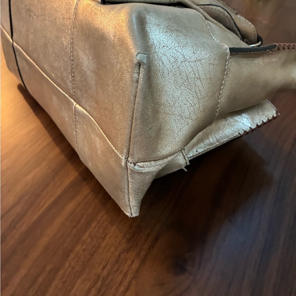 Celine Metallic Gold Leather Tote - Picture 12 of 15